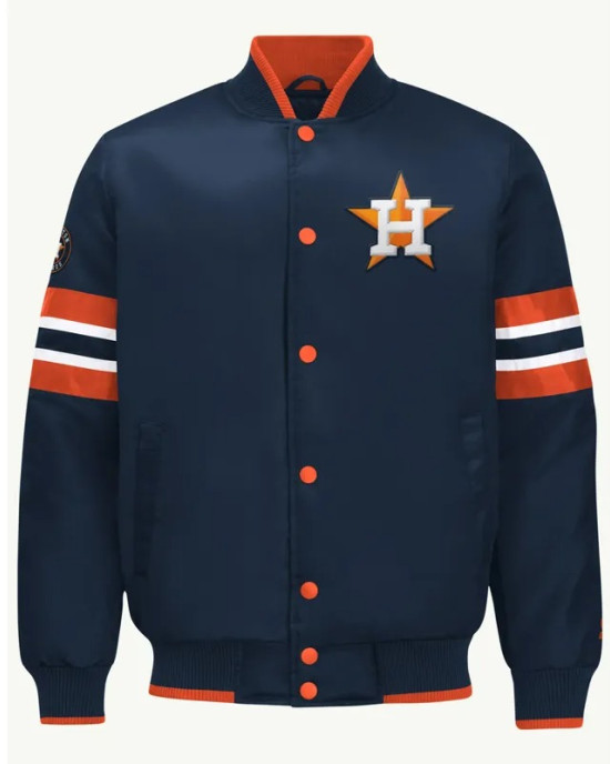 Houston Astros Scout I Navy Satin Jacket