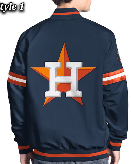 Houston Astros Varsity Scout Satin Jacket Houston Astros Varsity Scout Satin Jacket