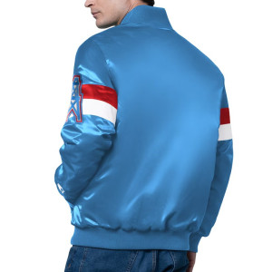 Houston Oilers Triple Option Varsity Satin Jacket