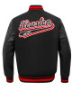 Houston Rockets Script Tail Classic Rib Varsity Jacket Houston Rockets Script Tail Classic Rib Varsity Jacket