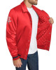 Houston Rockets Stitch Applique Red Satin Jacket Houston Rockets Stitch Applique Red Satin Jacket