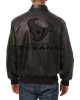 Houston Texans Black Real Leather Jacket