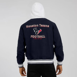  Houston Texans Navy Cotton Hooded Jacket