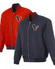 Houston Texans Navy/Red Full-Zip Reversible Flight Jacket