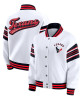 Houston Texans Snap Front White Fleece Jacket