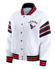 Houston Texans Snap Front White Fleece Jacket