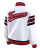 Houston Texans Snap Front White Fleece Jacket