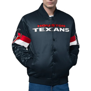 Houston Texans Triple Option Varsity Satin Jacket
