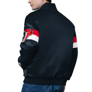 Houston Texans Triple Option Varsity Satin Jacket