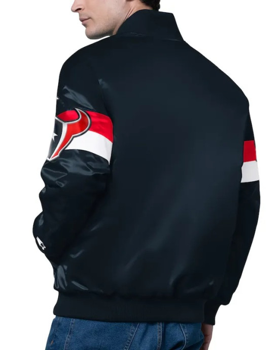 Houston Texans Triple Option Varsity Satin Jacket