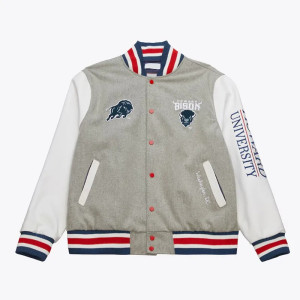 Howard Bison Homecoming Gray Varsity Jacket