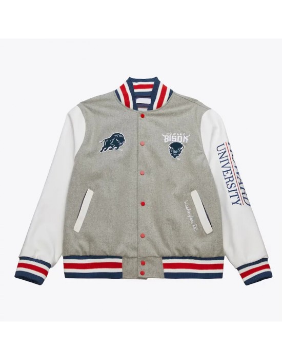 Howard Bison Homecoming Gray Varsity Jacket