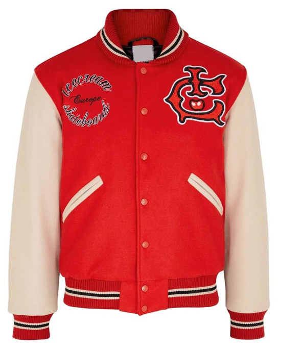 Icecream Team EU Skate Cone Wool Varsity Jacket Icecream Team EU Skate Cone Wool Varsity Jacket