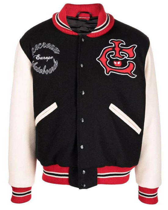 Icecream Team EU Skate Cone Wool Varsity Jacket Icecream Team EU Skate Cone Wool Varsity Jacket