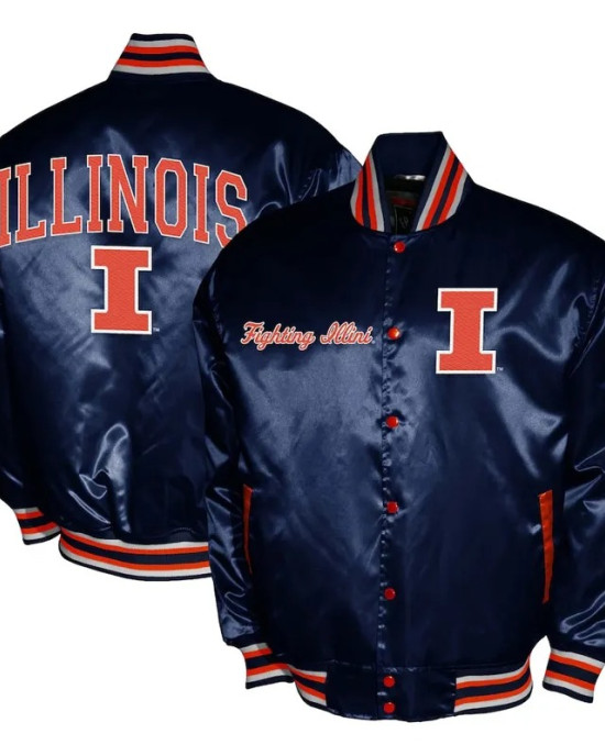 Illinois Fighting Illini Club Satin Jacket