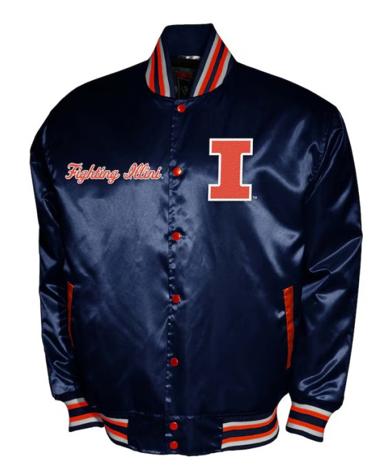 Illinois Fighting Illini Club Satin Jacket