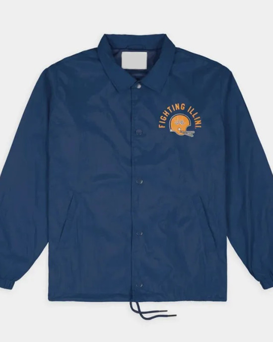 Illinois Fighting Illini Football Helmet Coaches Jacket Illinois Fighting Illini Football Helmet Coaches Jacket