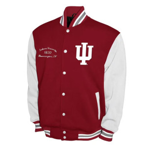 Indiana Hoosiers Fleece Crimson and White Varsity Jacket