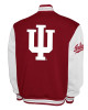 Indiana Hoosiers Fleece Crimson and White Varsity Jacket