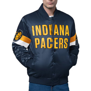 Indiana Pacers Triple Option Varsity Satin Jacket