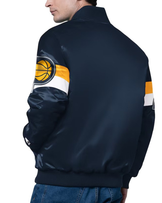 Indiana Pacers Triple Option Varsity Satin Jacket