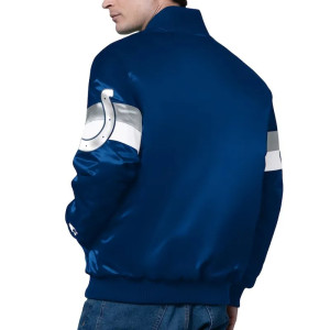 Indianapolis Colts Triple Option Varsity Satin Jacket