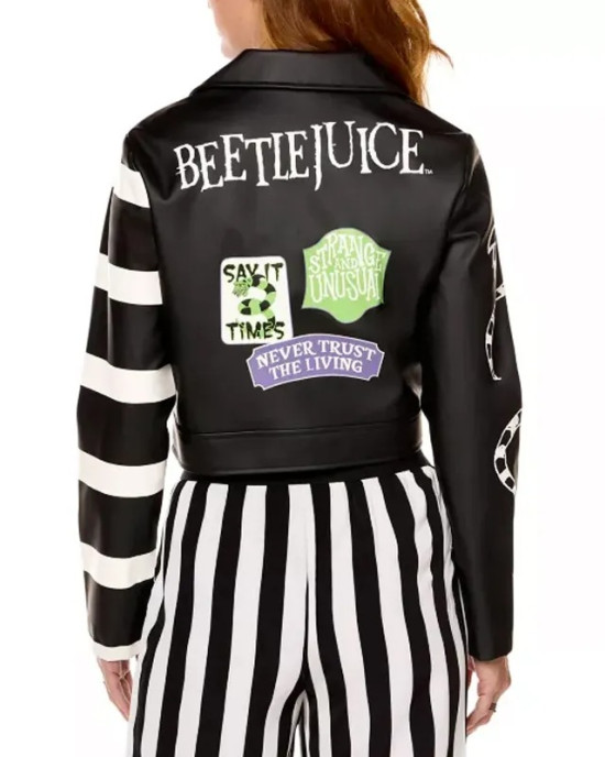 It’s Showtime Beetlejuice Leather Jacket