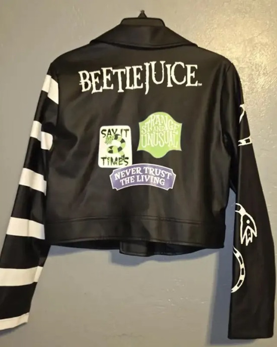 It’s Showtime Beetlejuice Leather Jacket