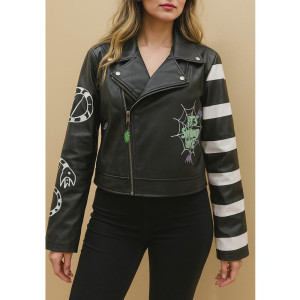 It’s Showtime Beetlejuice Leather Jacket