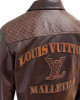 J-Hope X LV Brown Leather Jacket