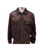 J-Hope X LV Brown Leather Jacket