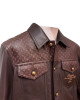 J-Hope X LV Brown Leather Jacket