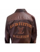 J-Hope X LV Brown Leather Jacket