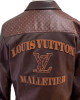 J-Hope X LV Brown Leather Jacket