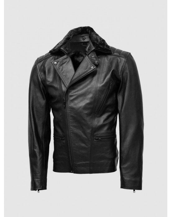 Jacket with Removable Fur Collar