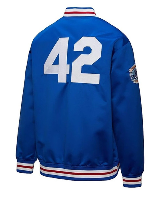 Jackie Robinson Royal Brooklyn Dodgers Legends Vintage Satin Jacket