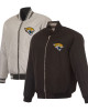 Jacksonville Jaguars Black/Gray Full-Zip Reversible Flight Jacket