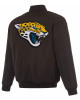Jacksonville Jaguars Black/Gray Full-Zip Reversible Flight Jacket