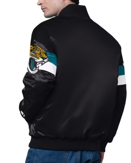 Jacksonville Jaguars Triple Option Varsity Satin Jacket