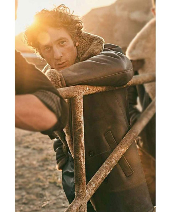 Jeremy Allen White The Iron Claw Leather Coat Jeremy Allen White The Iron Claw Leather Coat