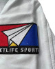 Jet Life Full-Snap Royal and White Wool/Leather Varsity Jacket Jet Life Full-Snap Royal and White Wool/Leather Varsity Jacket