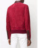 Joe Burrow Full-Zip Maroon Suede Leather Jacket
