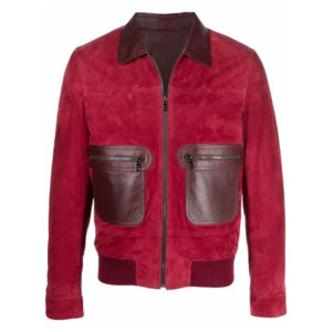 Joe Burrow Full-Zip Maroon Suede Leather Jacket