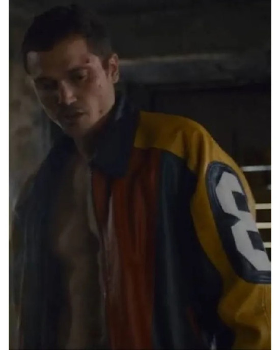 John 8 Ball Bomber Leather Jacket