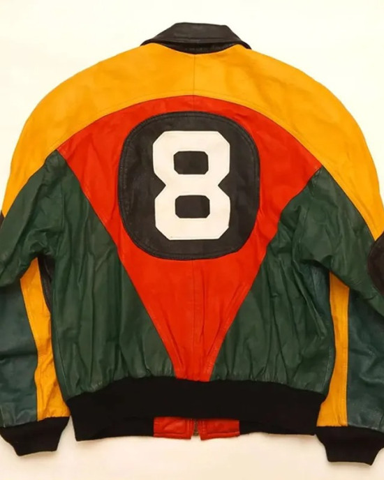 John 8 Ball Bomber Leather Jacket