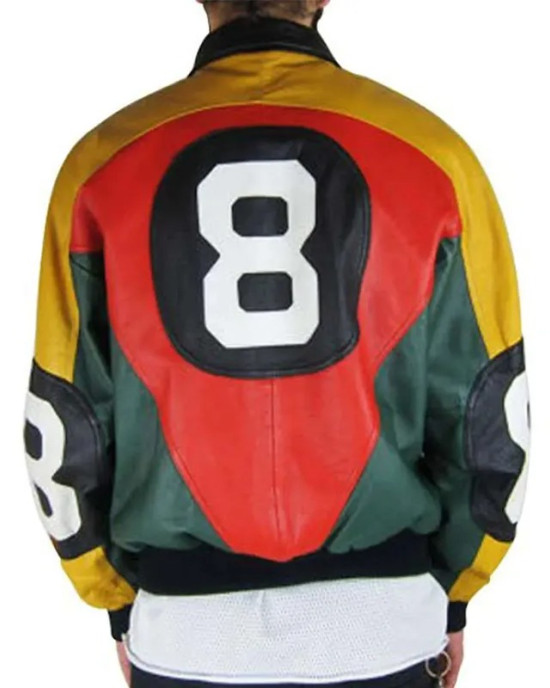 John 8 Ball Bomber Leather Jacket