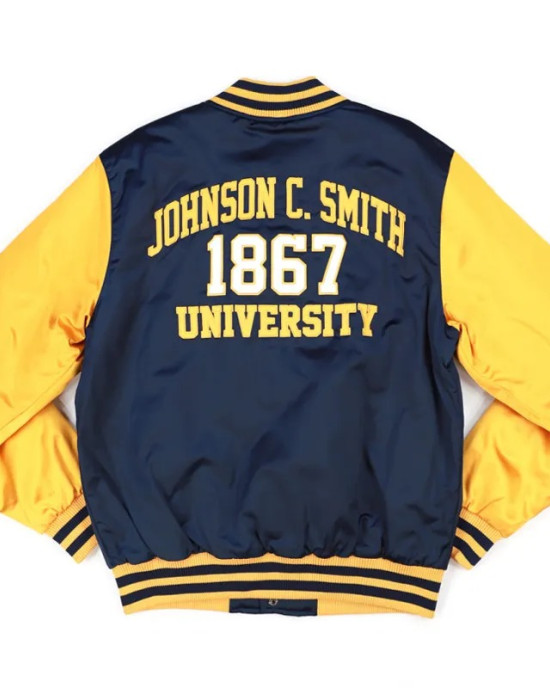 Johnson C. Smith Gold and Navy Baseball Jacket