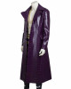 Joker Suicide Squad Purple Leather Trench Coat Joker Suicide Squad Purple Leather Trench Coat