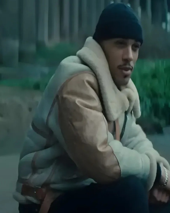 Jordan Bolger This Town 2024 Beige Shearling Jacket Jordan Bolger This Town 2024 Beige Shearling Jacket