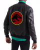 Jurassic Park Black Bomber Leather Jacket Jurassic Park Black Bomber Leather Jacket
